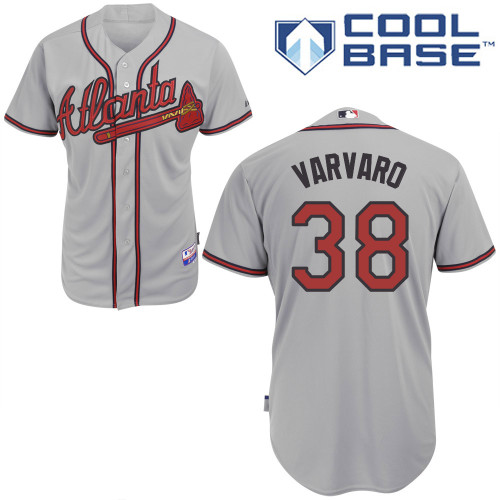 Anthony Varvaro #38 mlb Jersey-Atlanta Braves Women's Authentic Road Gray Cool Base Baseball Jersey